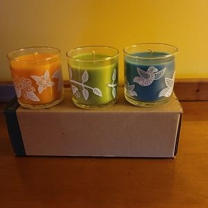 Partylite Scented Mint Jar Candle Trio